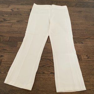 Veronica Beard Kick Flair Cream Crop Pants